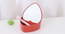 Heart-Shaped Makeup Mirror with Storage Box