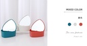 Heart-Shaped Makeup Mirror with Storage Box