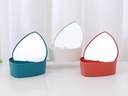Heart-Shaped Makeup Mirror with Storage Box