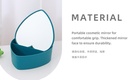 Heart-Shaped Makeup Mirror with Storage Box