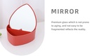 Heart-Shaped Makeup Mirror with Storage Box