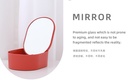 Oval Makeup Mirror with Storage Box
