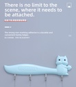 Squirrel Rail with 4 Hooks (White/Blue)