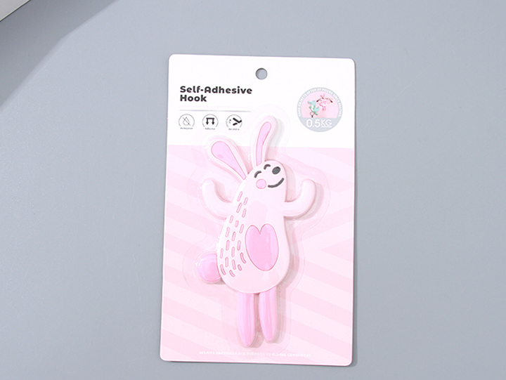 Pink Rabbit Soft Self-Adhesive Hook
