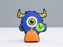 Monster Friends Collection - Soft PVC Refrigerator Magnet (The Brankie Family)