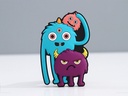 Monster Friends Collection - Soft PVC Refrigerator Magnet (The Eiden Family)