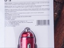 Mini 2.4A Car Charger with Dual USB Port (Red)