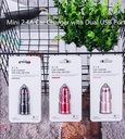 Mini 2.4A Car Charger with Dual USB Port (Gold)