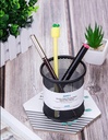 Simple Style Round Mesh Metal Pen Holder