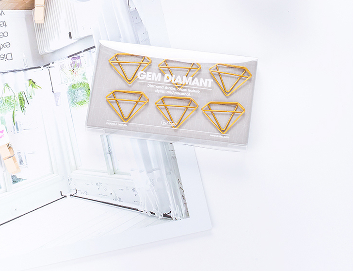 Diamond-Shaped Paper Clip Set