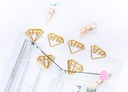 Diamond-Shaped Paper Clip Set