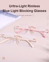 Urltra-Light Rimless Blue Light Blocking Glasses