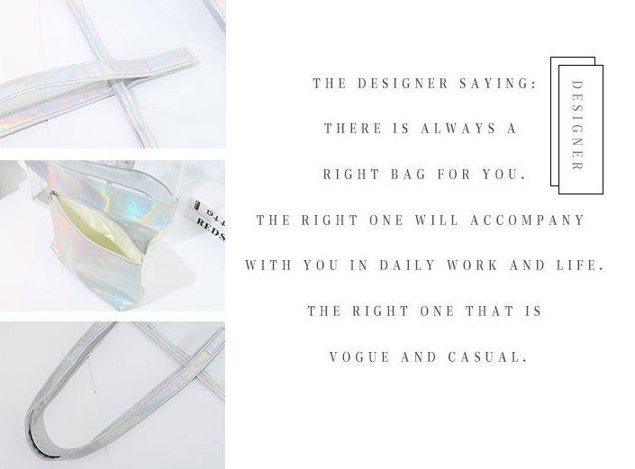 Large-Capacity Clear Tote Shoulder Bag