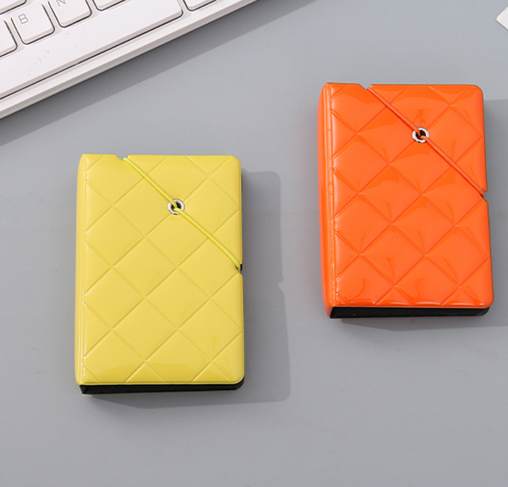 PVC Rhombus Stitching Card Case