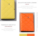 PVC Rhombus Stitching Card Case