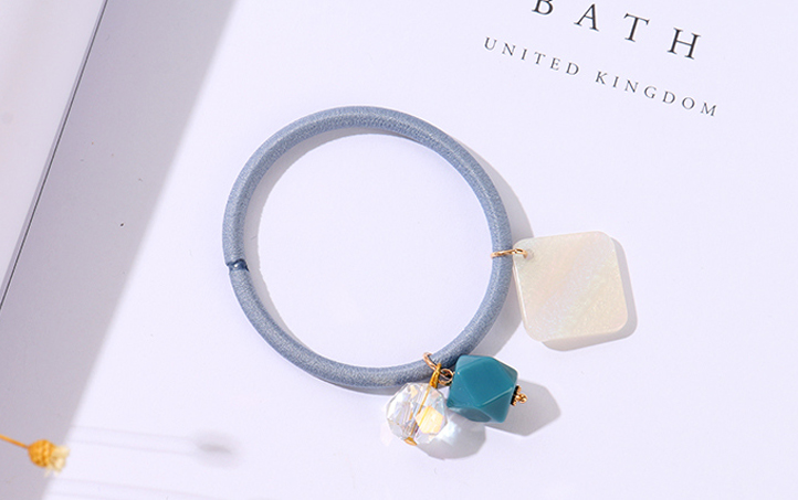 Shell Crystal Charm Hair Tie (1 Pc)