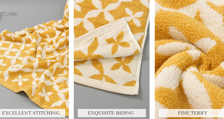 Geometry Pattern Bath Wrap Towel for Adults (Yellow)
