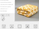 Geometry Pattern Bath Wrap Towel for Adults (Yellow)