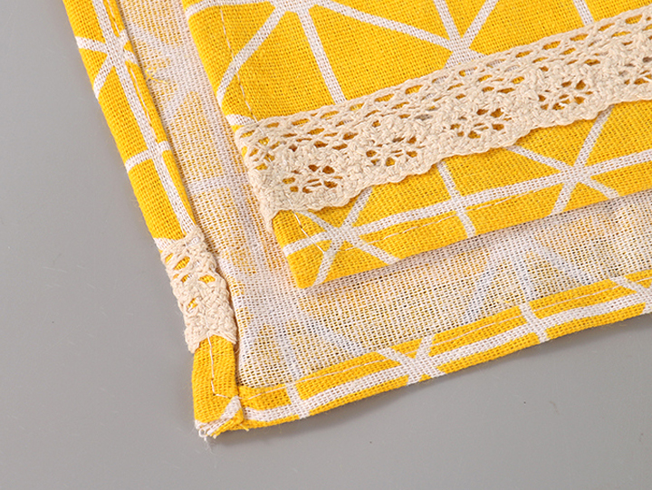 Geometry Pattern Dust-Proof Top Cover for Refrigerator/Washing Machine (Yellow)