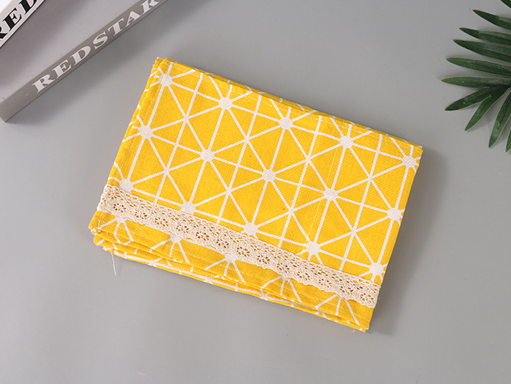 Geometry Pattern Dust-Proof Top Cover for Refrigerator/Washing Machine (Yellow)
