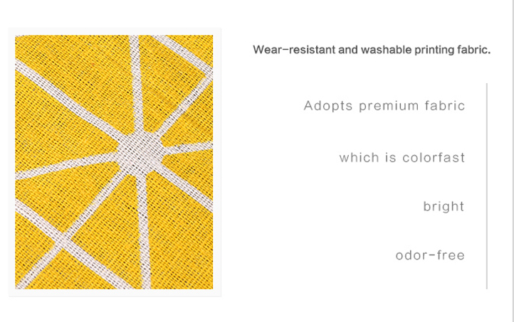 Geometry Pattern Dust-Proof Top Cover for Refrigerator/Washing Machine (Yellow)