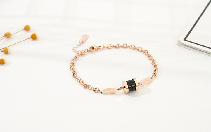 Small Wheel Titanium Steel Bracelet