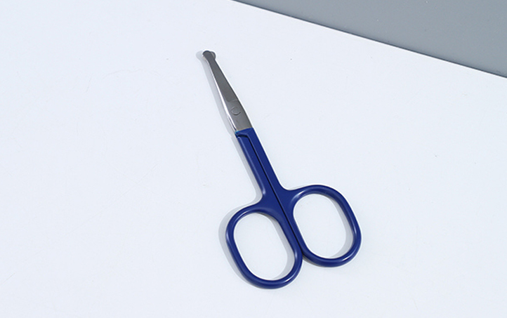 Stainless Steel Beauty Care Scissors (Pointed Tip)(Dark Blue)