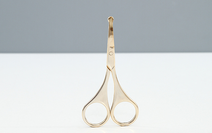 Stainless Steel Beauty Care Scissors (Rounded Tip)(Gold)