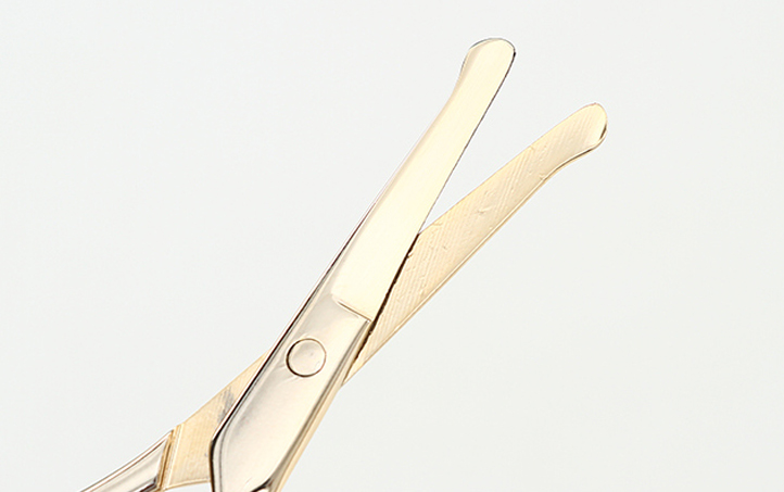 Stainless Steel Beauty Care Scissors (Rounded Tip)(Gold)