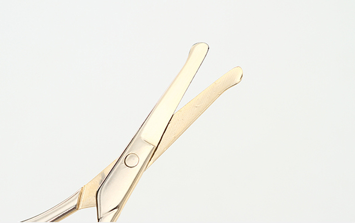 Stainless Steel Beauty Care Scissors (Rounded Tip)(Gold)