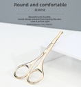 Stainless Steel Beauty Care Scissors (Rounded Tip)(Gold)