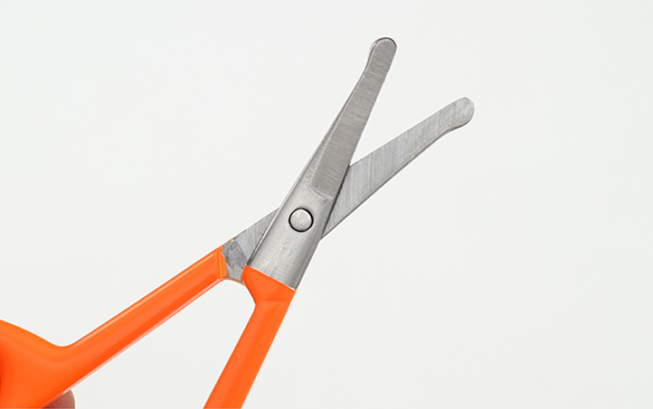 Stainless Steel Beauty Care Scissors (Pointed Tip)(Orange)