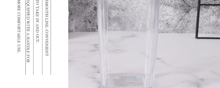 Clear Solid Color Rectangular Toothbrushing Gargle Cup