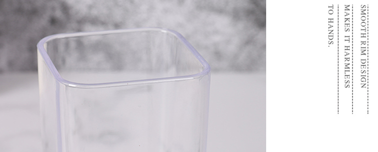 Clear Solid Color Rectangular Toothbrushing Gargle Cup