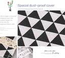 Simple Style Triangle Pattern Dust-Proof Top Cover for Refrigerator (Black&White