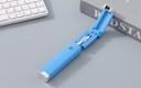 Lipstick-Shaped Design Stainless Steel Wired Selfie Stick (Blue)
