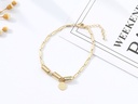 Letter Round Disc Bracelet