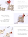 Sweet Kiss Dangle Ear Studs With Silver Pin