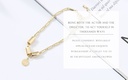 Letter Round Disc Bracelet