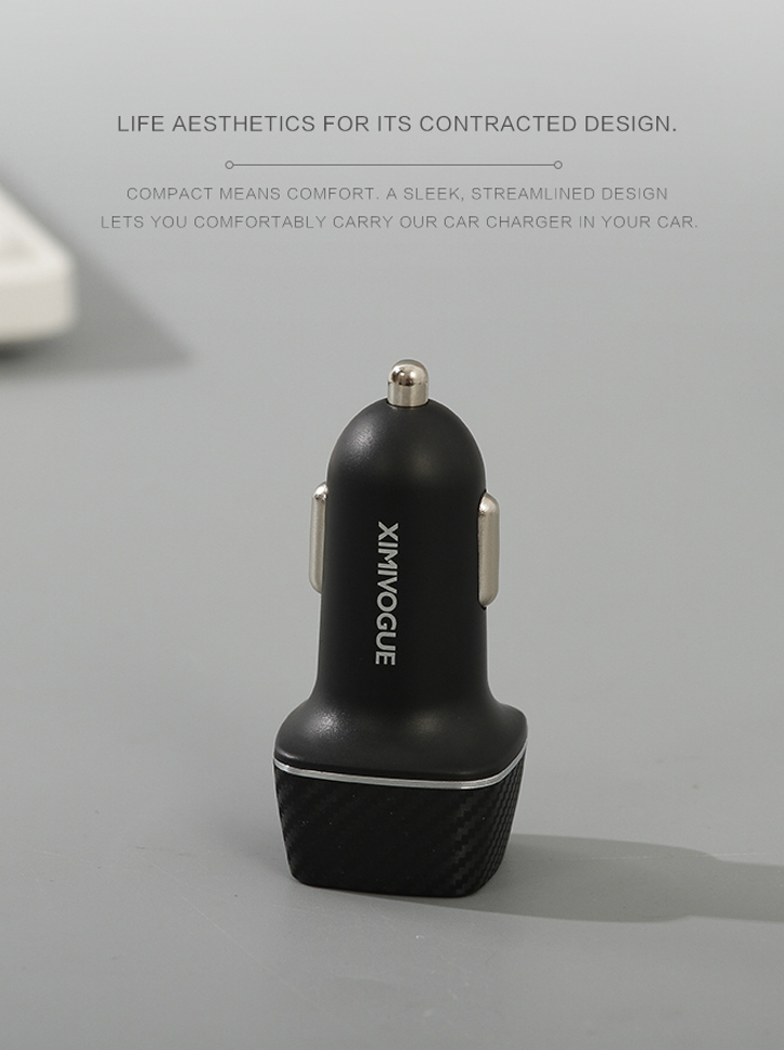 36W Dual QC3.0 Quick Charging Car Charger -GC-12