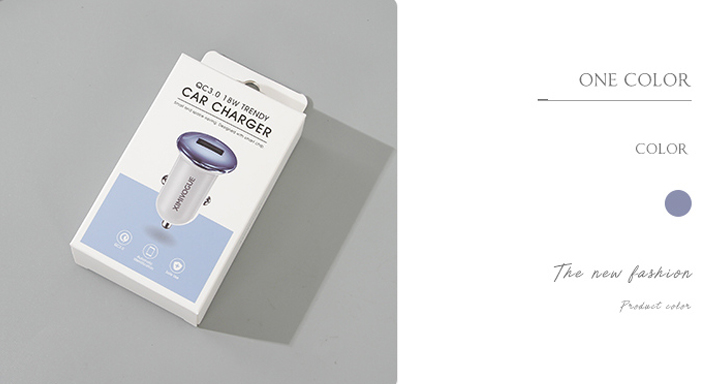 QC3.0 18W Trendy Car Charger (Blue)