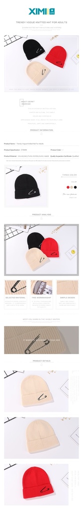 Trendy Vogue Knitted Hat For Adults