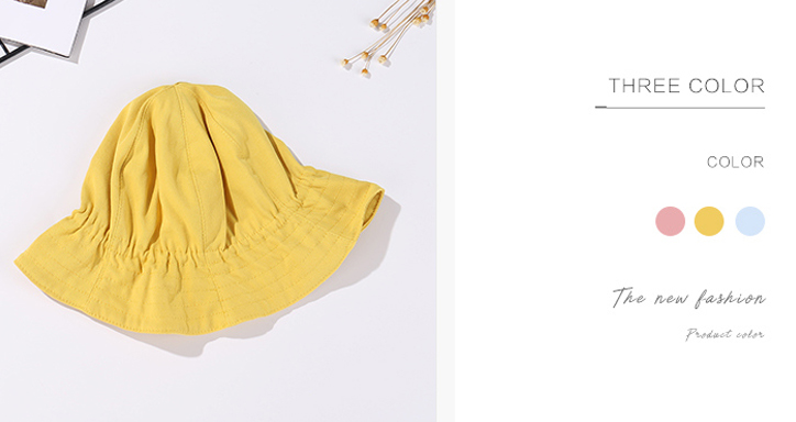 Double-Sided Solid Color Bucket Hat For Children