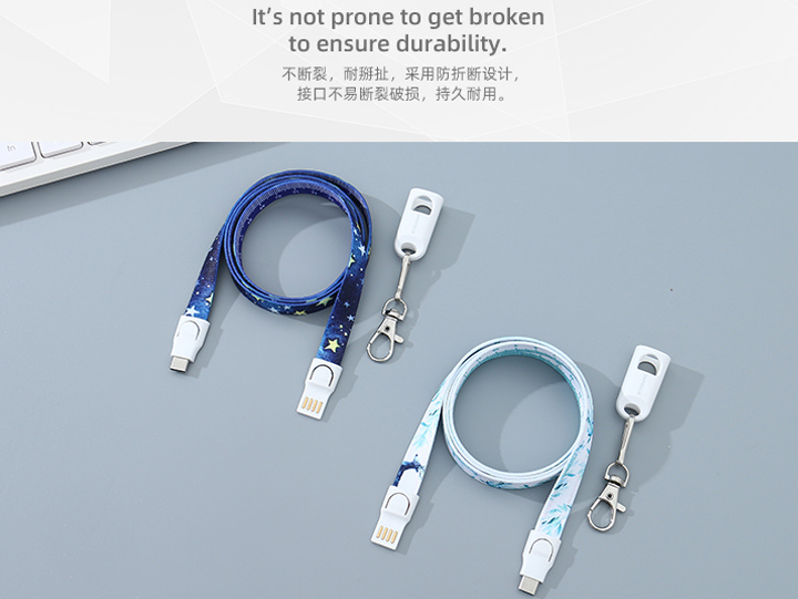 Type-C Charging Cable Lanyard (Starry Sky)