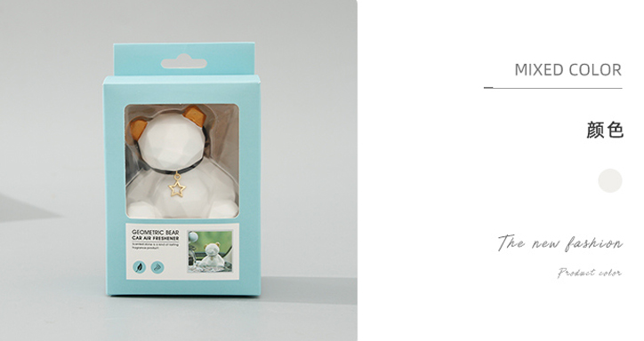 Geometric Bear Car Air Freshener (Ocean)