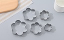 5 Pcs Flower Shape Stainless Steel Biscuit Cutters