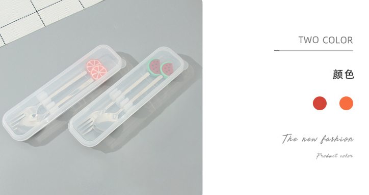 Watermelon/Orange Collection Flatware Set with Case