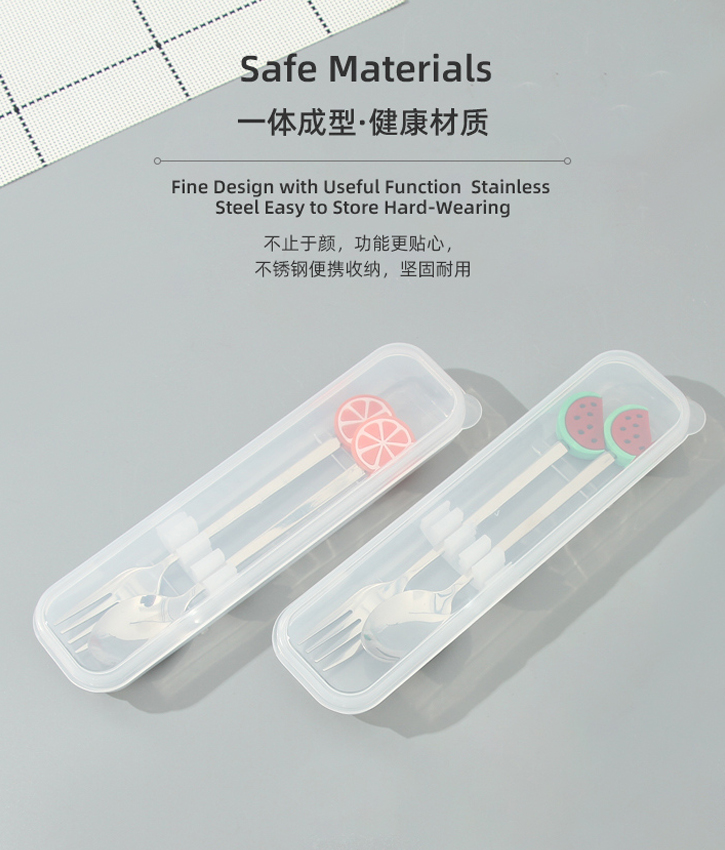 Watermelon/Orange Collection Flatware Set with Case