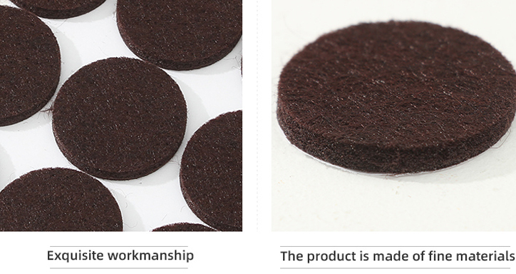 Round Adhesive Felt Pads 18 Pcs/Set (Brown)