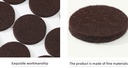 Round Adhesive Felt Pads 18 Pcs/Set (Brown)